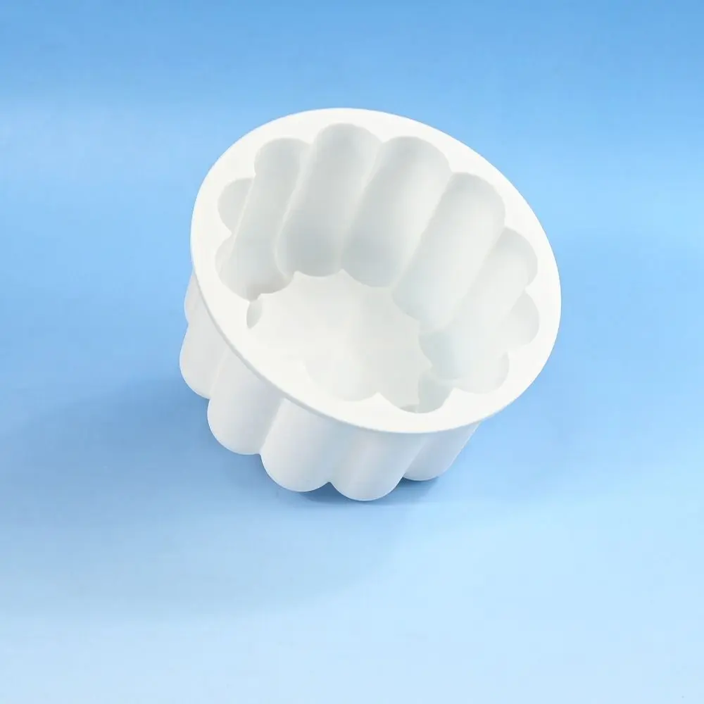 Round Flower Design Bento Cake Silicone Mold Silicone Material Gypsum Making 3D Soap Candle Wax Mould Dessert Making