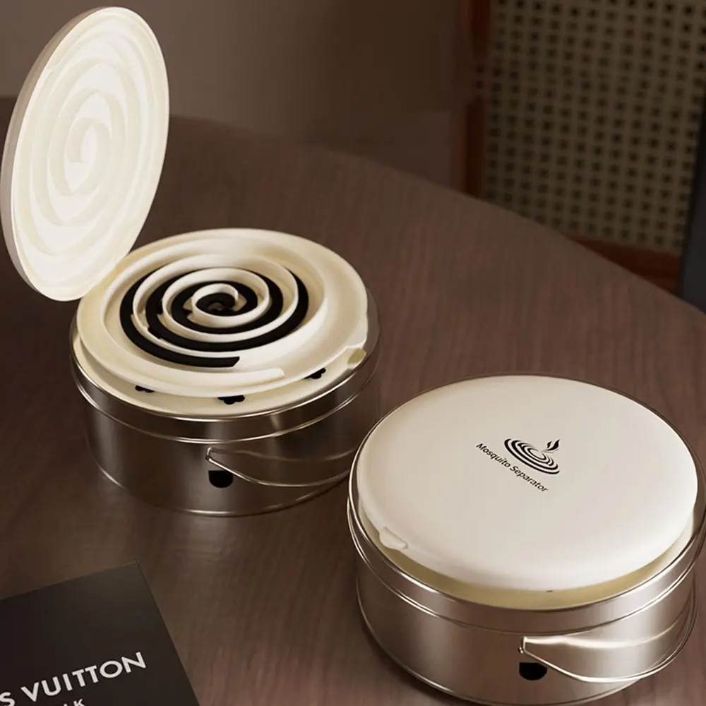 With Tray Mosquito Coil Holder Useful Safe Design Mosquito Spiral Holder Box Anti-Mosquito Sandalwood Incense Burner