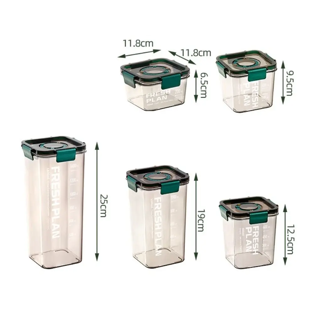 Plastic Snack Storage Box Sealed Lid Moisture Proof Dried Fruit Storage Boxes with Scale and Date Thicken Grain Storage Jar
