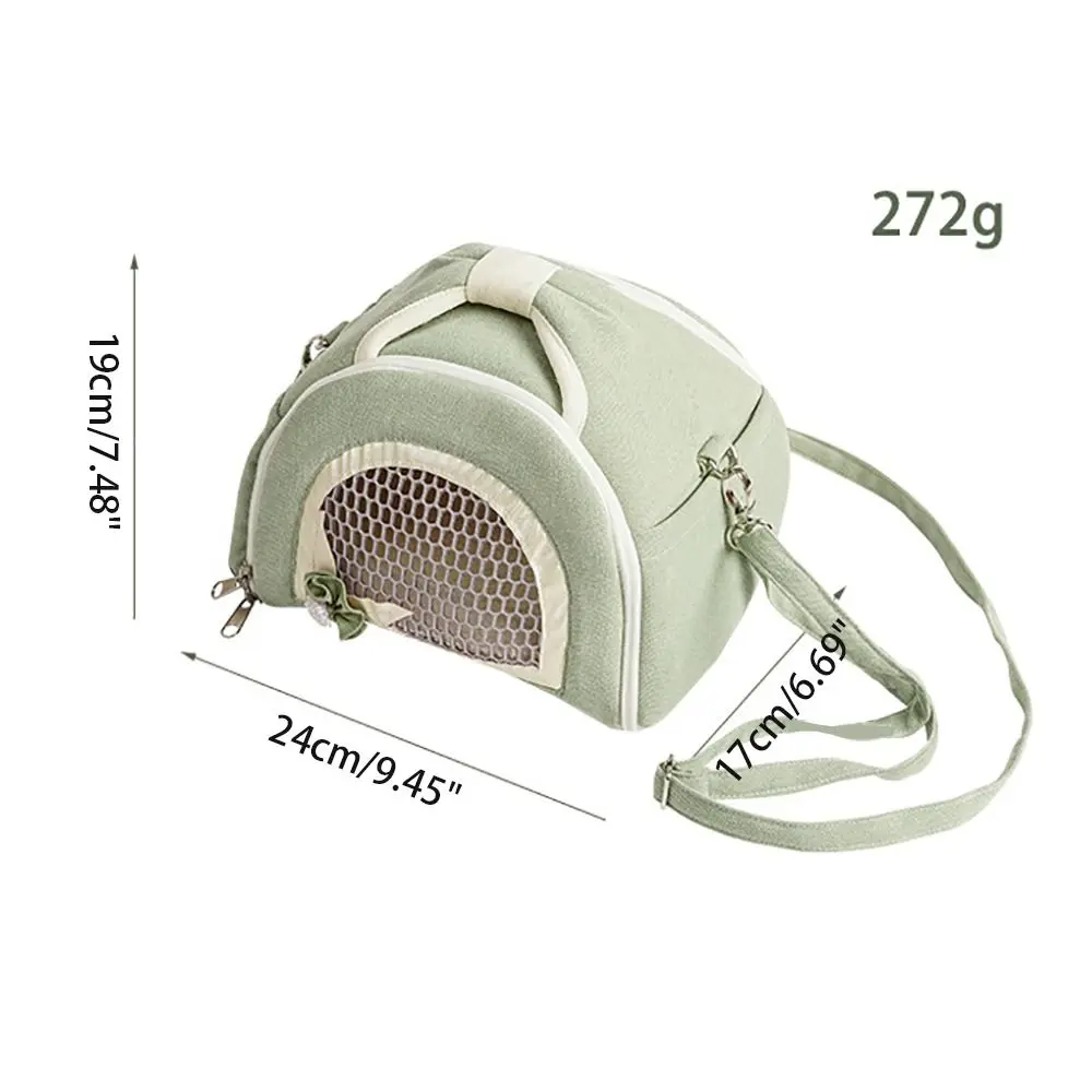 Lightweight Velvet+Mesh Small Pet Carrier Bag Portable Breathable Pet Messenger Bag Comfortable Hamster Handbag Guinea Pig