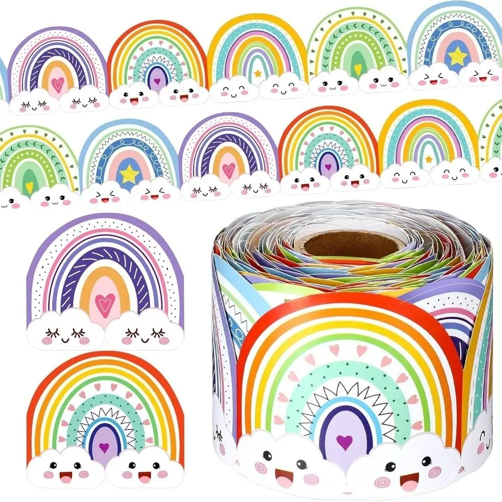 Creative Self Adhesive Chalkboard Bulletin Board Border Paper DIY Border Classroom Decors 7cm Border Paper Handmade Crafts