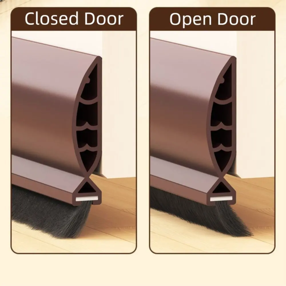Fish shaped Door Draft Stopper Self-adhesive Insect Prevention Weather Stripping 93cm Noise Reduction Sound Barrier Bedroom