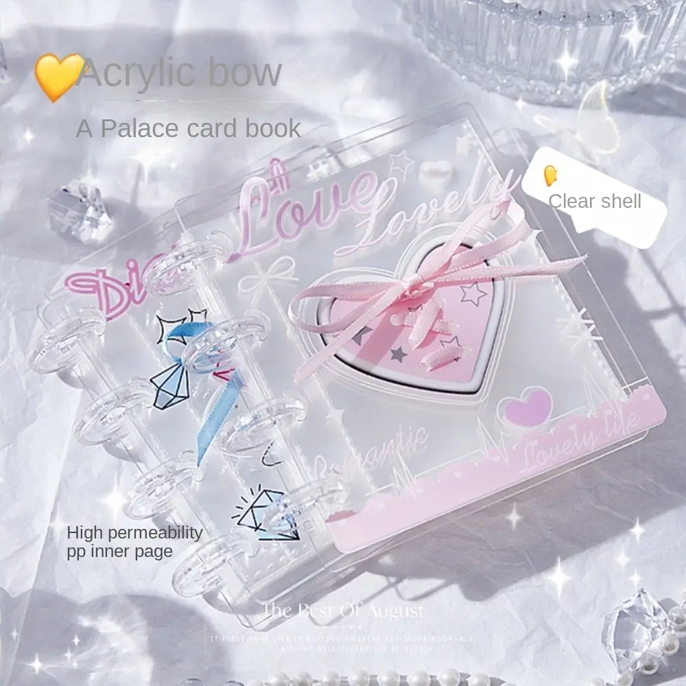 2025 Ballet Silk Ribbon Card Album PP Mini Photocard Binder 3 Inch with 20 Internal Pages Collectible Card Album Unisex