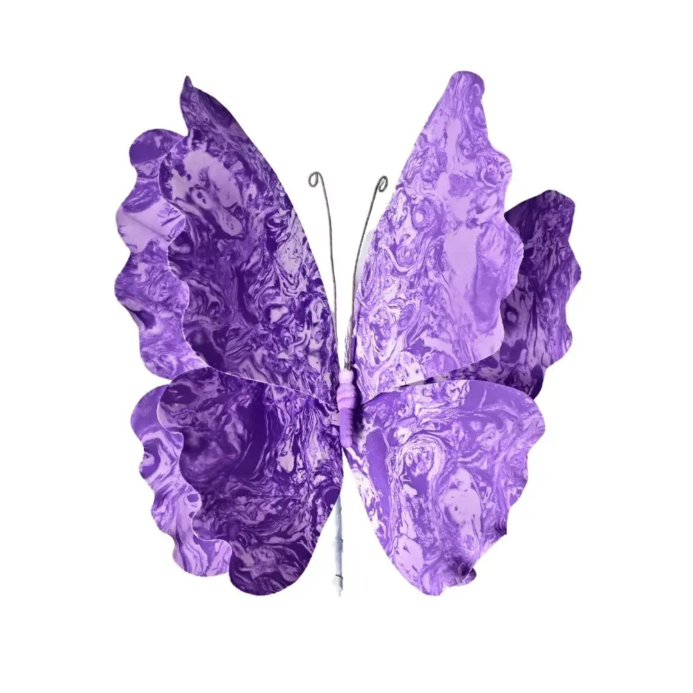 Large Scale Handmade PE Butterfly Green Plant Artificial Butterfly Floral Arrangement 45*40cm Color Patterned Gradient Butterfly