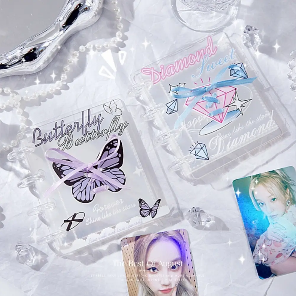 2025 Ballet Silk Ribbon Card Album PP Mini Photocard Binder 3 Inch with 20 Internal Pages Collectible Card Album Unisex