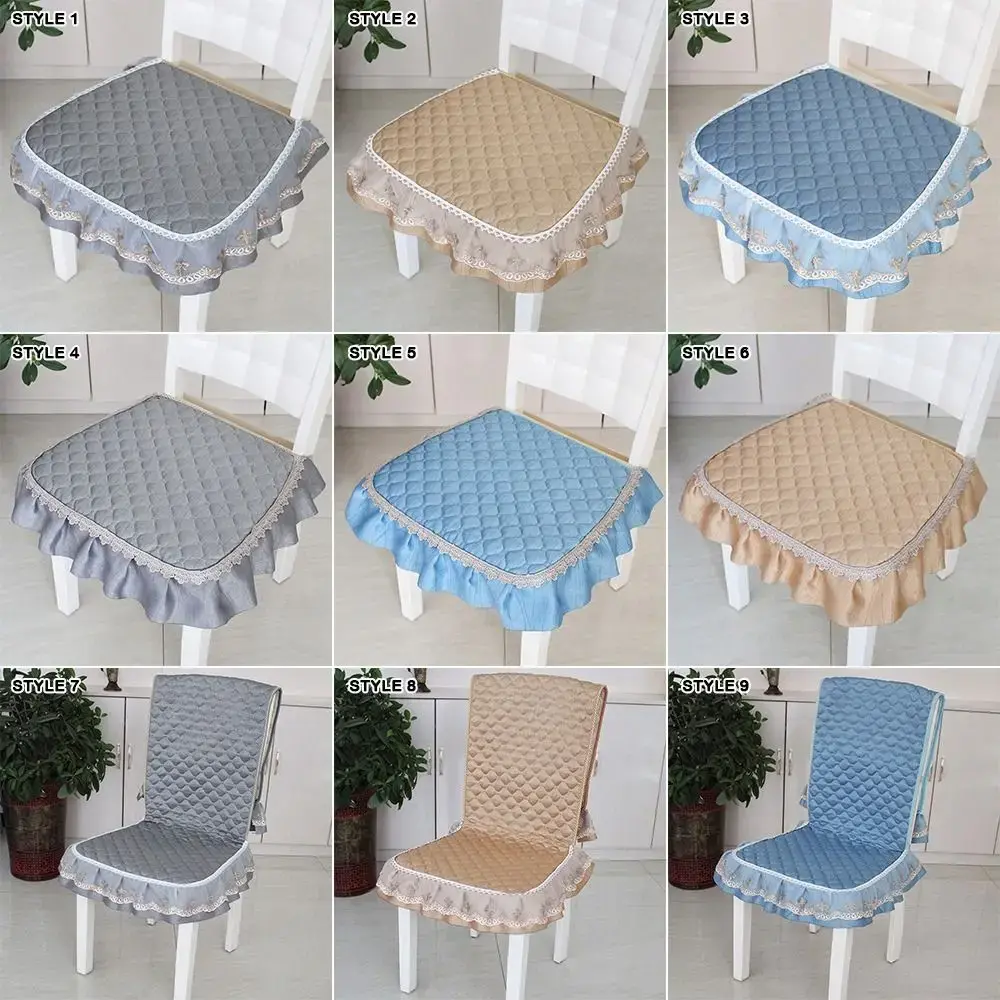 Soft Sit Mat Non-slip Seat Cushion Solid Color Thicken Design Comfortable Chair Cushion with Bandage Three Styles