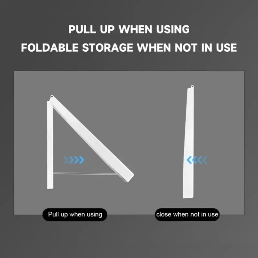 Portable Wall Mounted Drying Rack Foldable Retractable Clothes Storage Hanger Installation Clothes Organizer For Clothes
