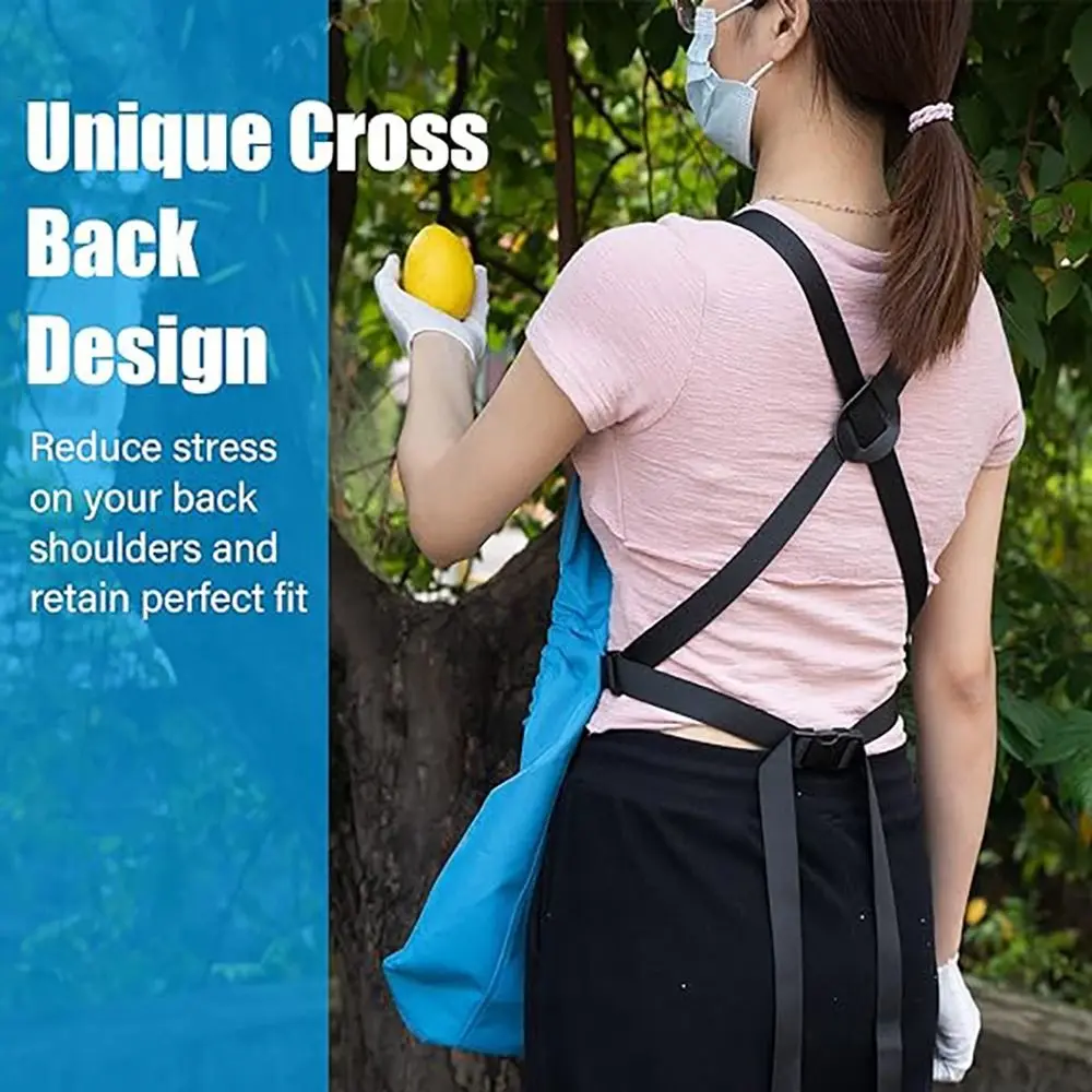 Tool Apron Large Pocket Outdoor Picking Apron Durable Waterproof Backpack Tool Apron Quick Release Picking Bag Gardening