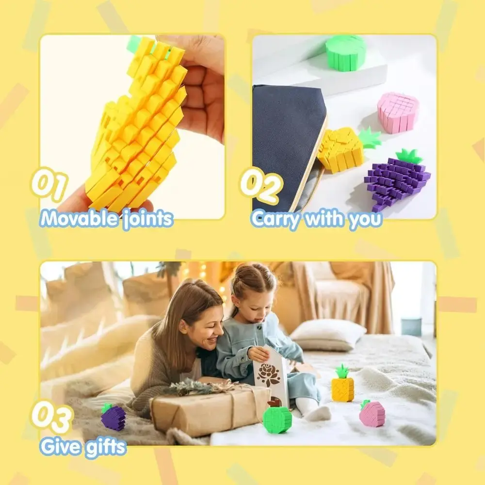 New Flexible 3D Printed Toys Movable Fruit Series Stretchable Ornament Lightweight Portable Carrot Model