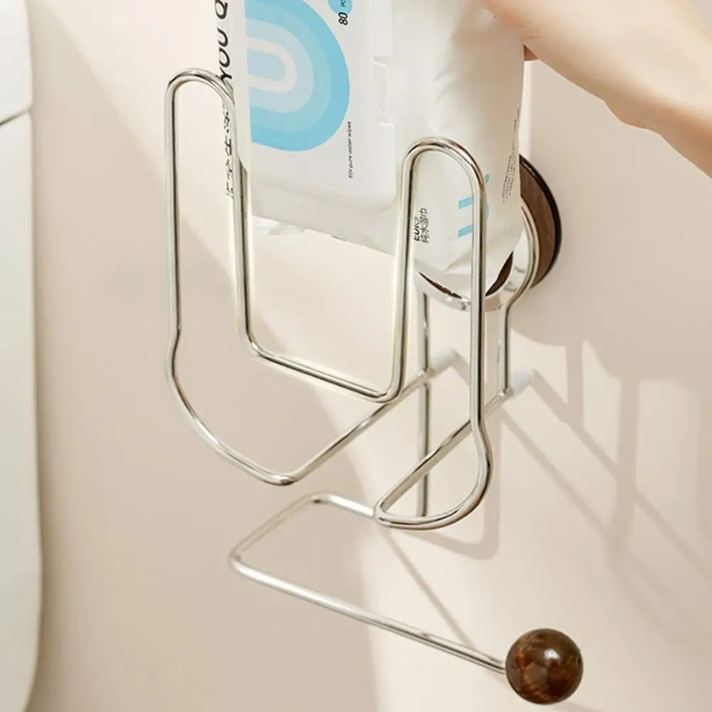New Suction Cup Wall Mounted Tissue Box Punch Free Space-saving Paper Towel Holder Stainless Steel Napkin Container Bathroom