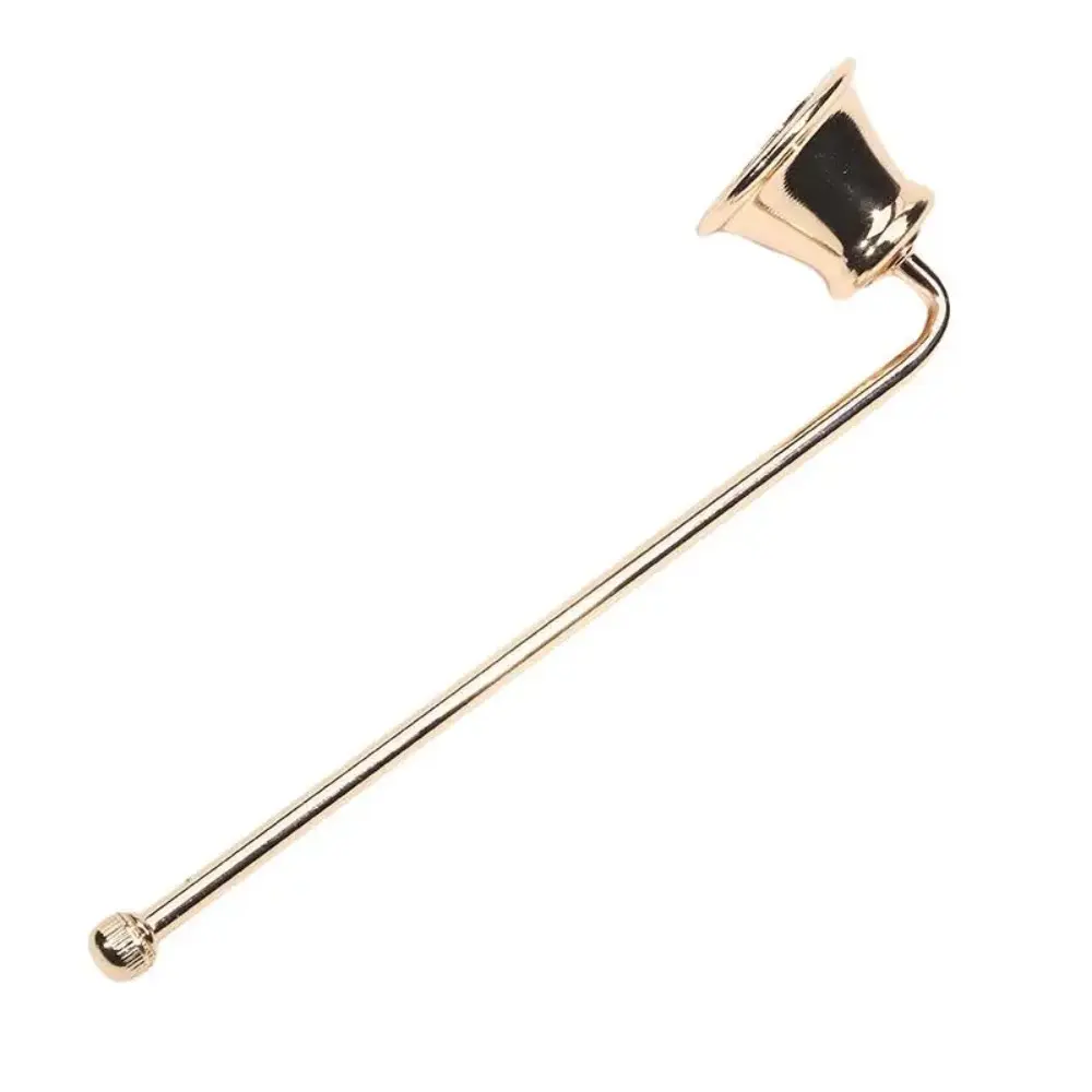 Elegant Bell-shape Candle Snuffer 18cm Handle Gold/Black/Silver Fire Extinguisher Metal Wick Cover SPA Hotel
