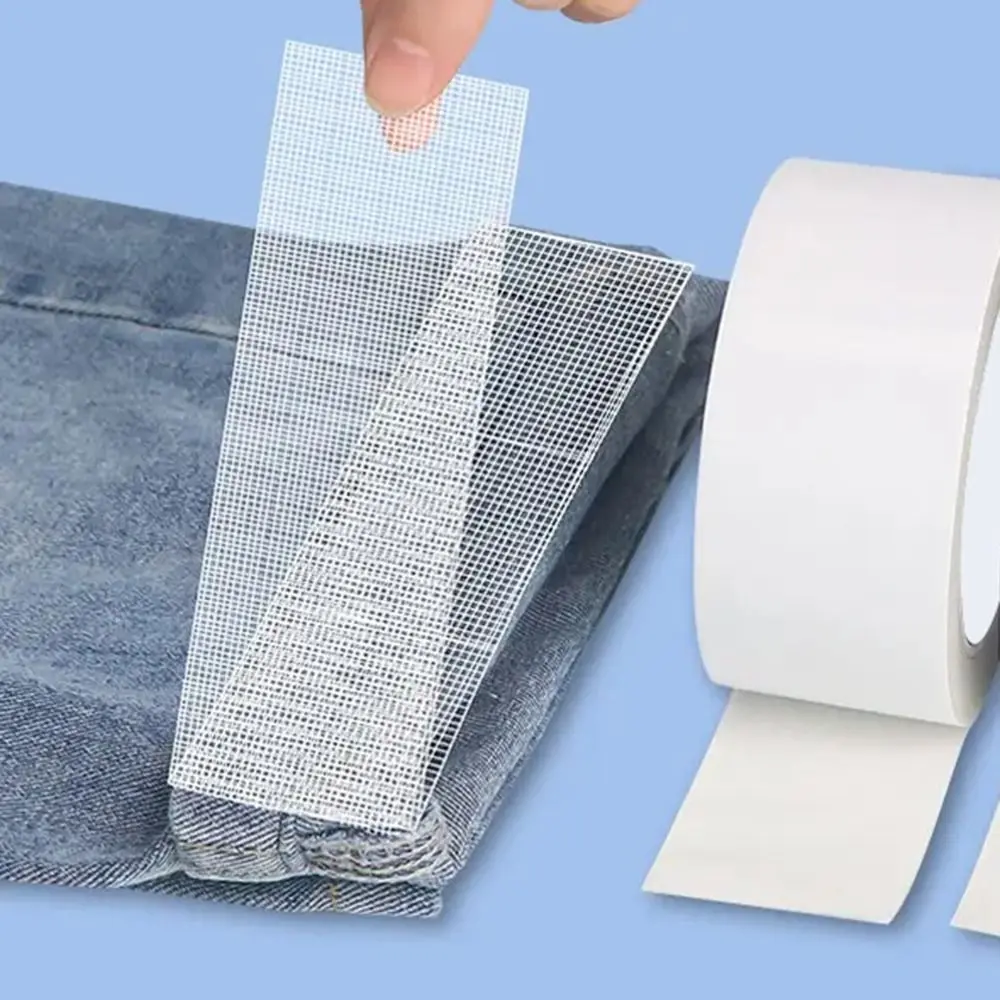 10Yards Non Woven Fabric Hot Melt Double Sided Tape No Sewing Required Fastener Bond Hem Tape Iron Heating Household Repair