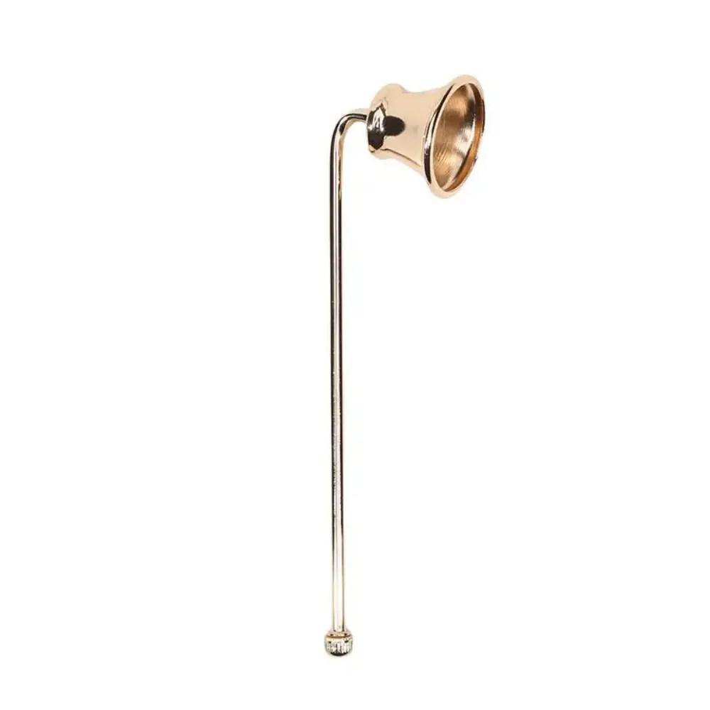 Elegant Bell-shape Candle Snuffer 18cm Handle Gold/Black/Silver Fire Extinguisher Metal Wick Cover SPA Hotel