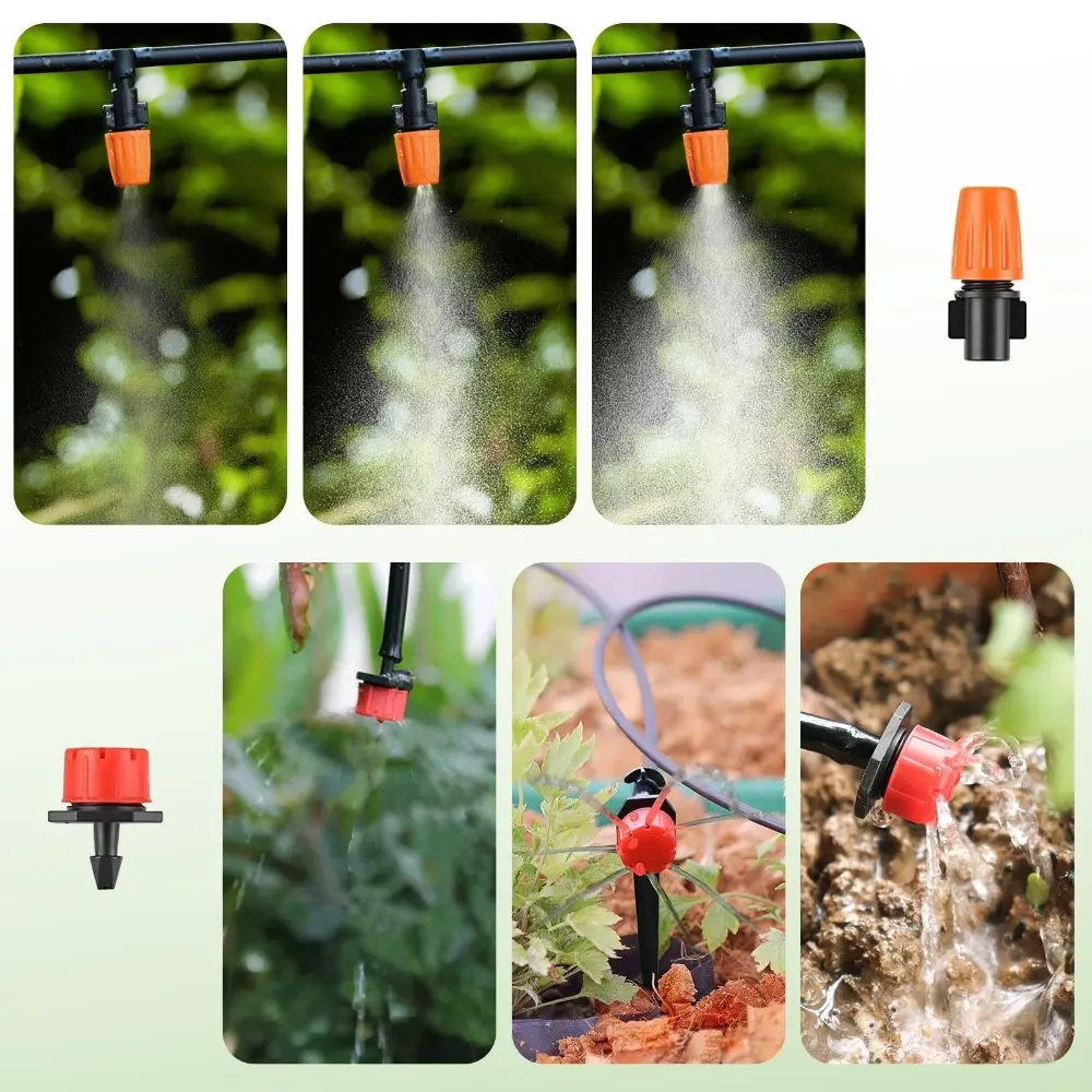 164FT/50M Automatic Garden Irrigation Suit with 1/4inch Hose Drippers Garden Watering System Blank Distribution Tubing