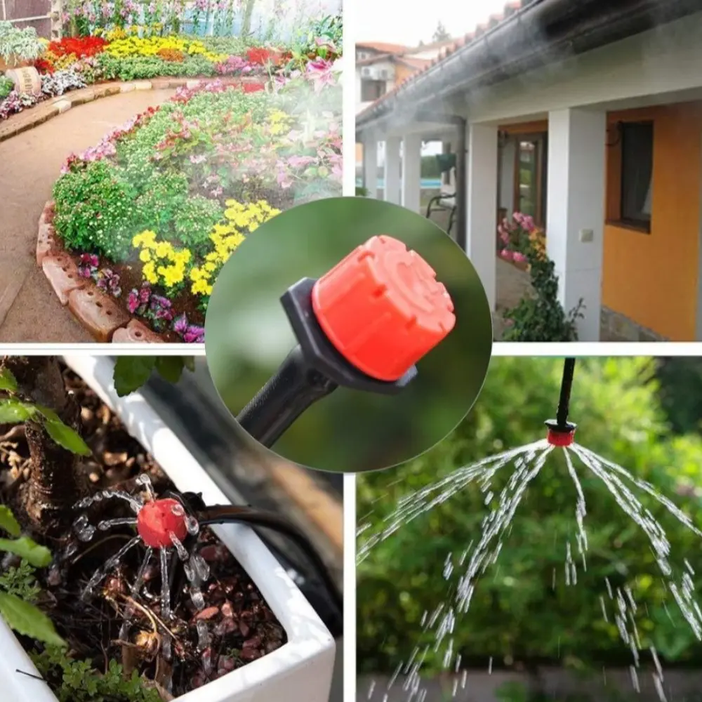 164FT/50M Automatic Garden Irrigation Suit with 1/4inch Hose Drippers Garden Watering System Blank Distribution Tubing