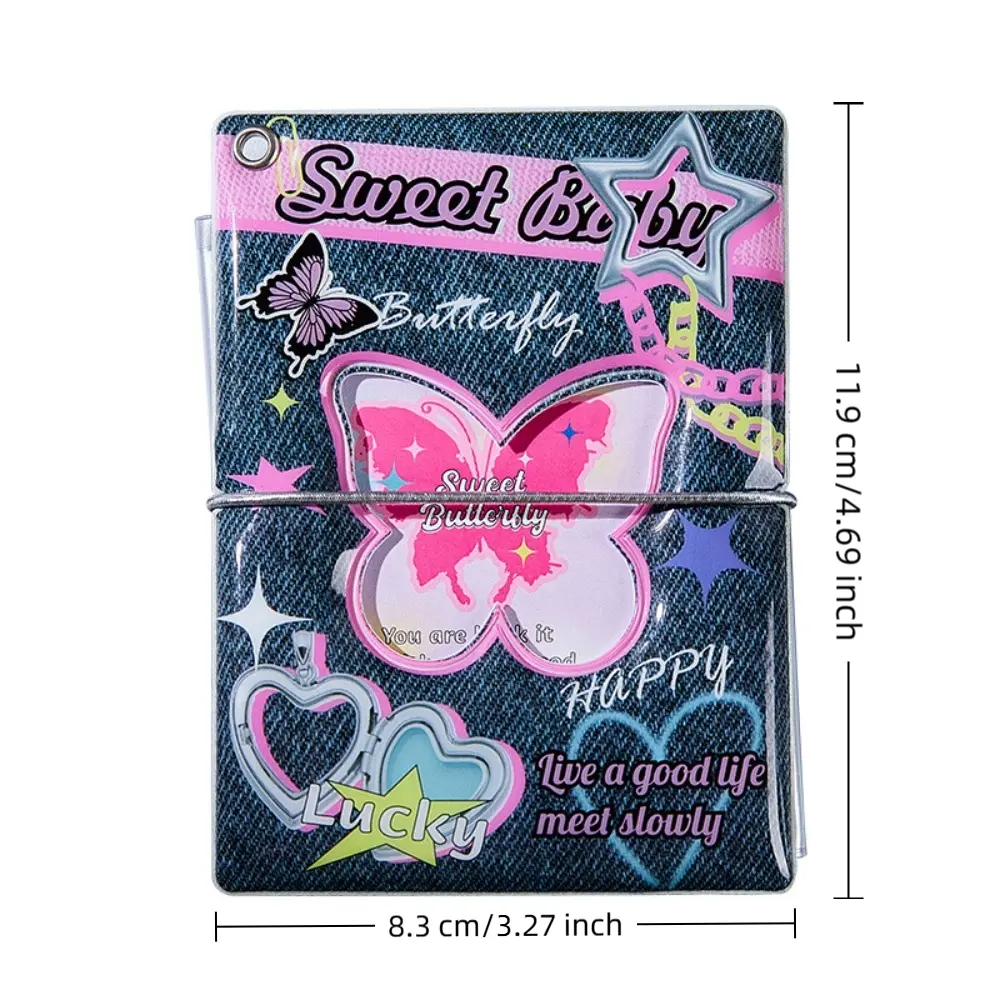 Portable Y2k Card Collection Book Idol 3-inch Idol Photo Album Kpop Accordion Design Loose-leaf Album Kpop Idol