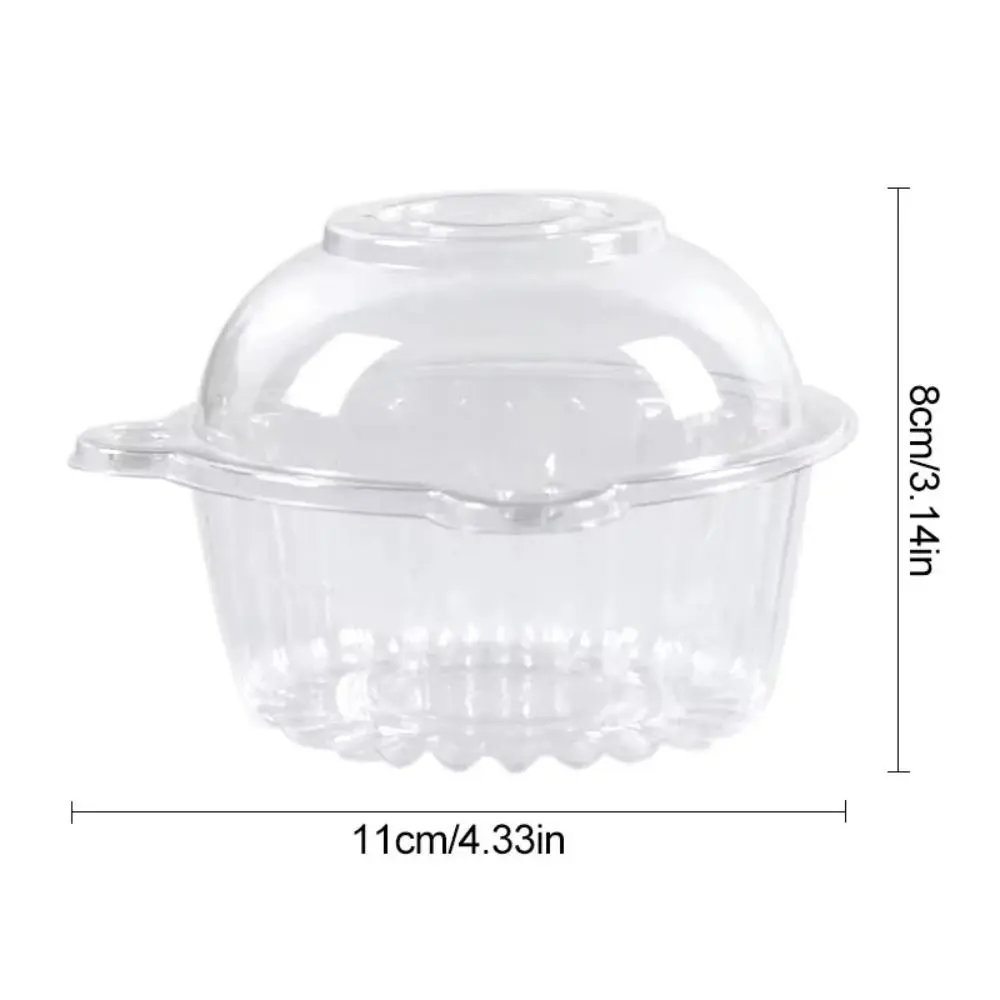 50/100 PCS 2025 Disposable Cake Packaging Box Plastic Multifunctional Muffin Container Multipurpose Dessert Box