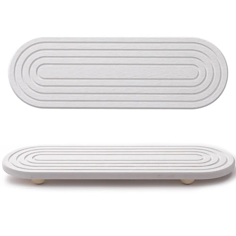 Efficient Water Absorption Diatomaceous Stone Sink Tray Quick Drying Moisture Wicking Moisture Wicking Tray Soap Storage Rack