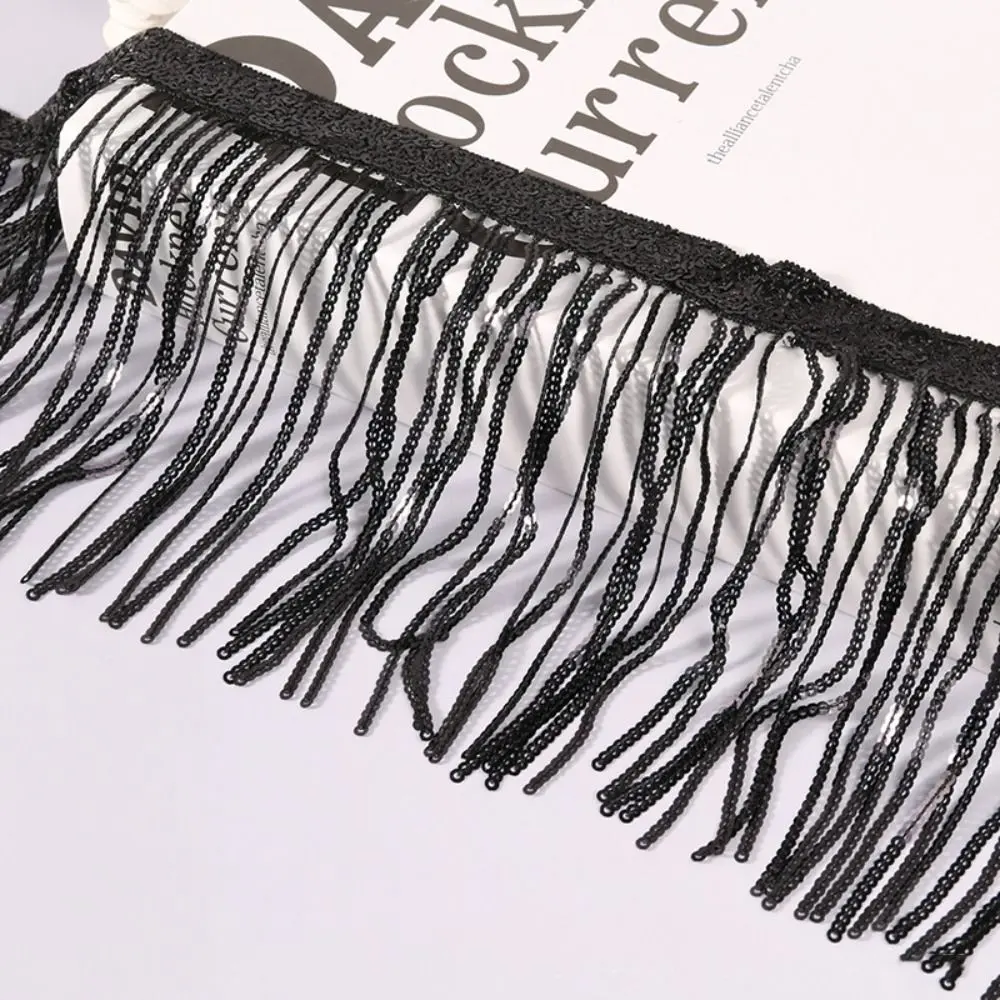 15cm 10 Yards Sequin Tassels Bling DIY Fringe Trim Latin Dance Dress Tassels Boho Style Sewing Tassel Stage Costume Decorative