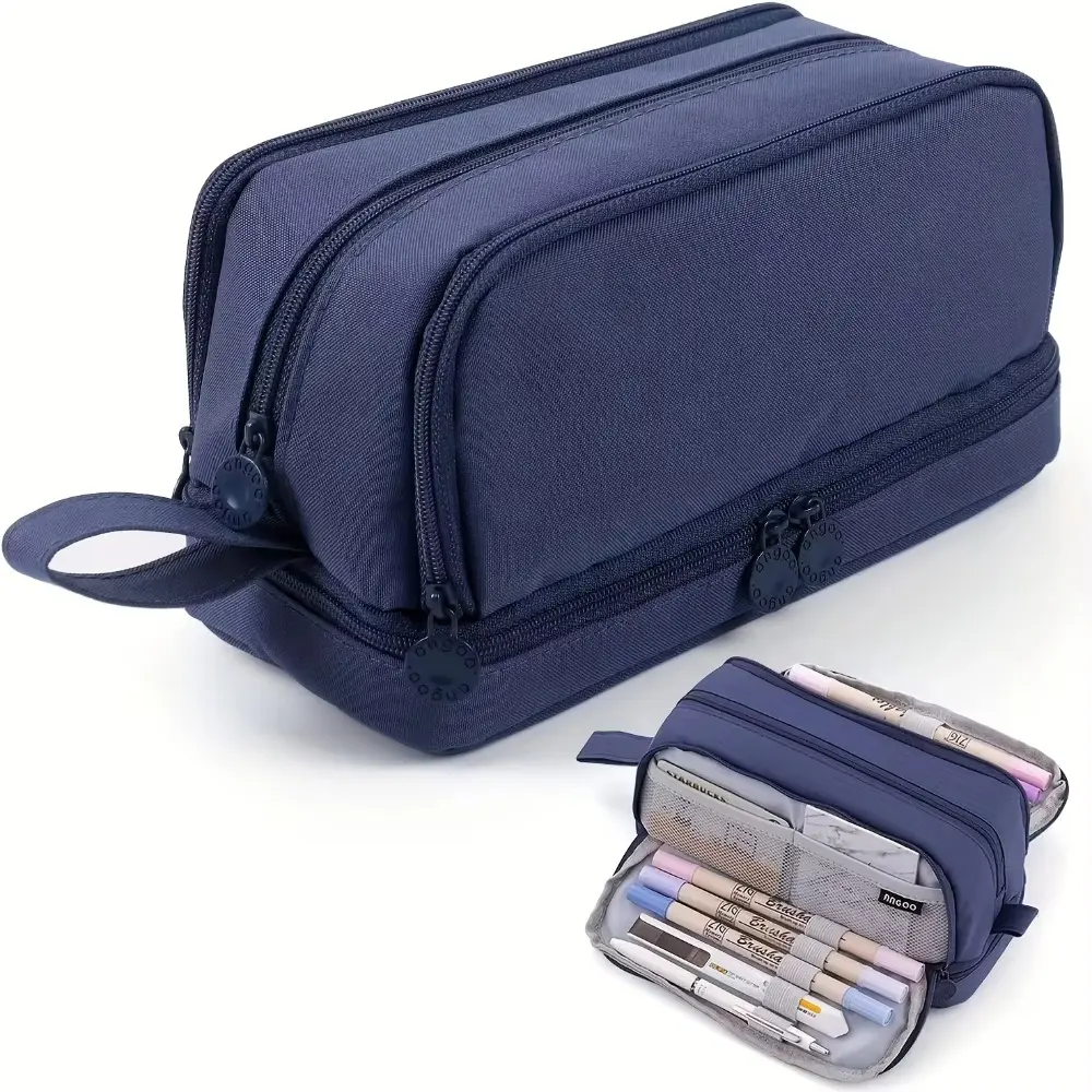 3/4 Compartment Pencil Case Large Capacity Pen Divider School Student Pencil Cases Multilayers Transparent Partition