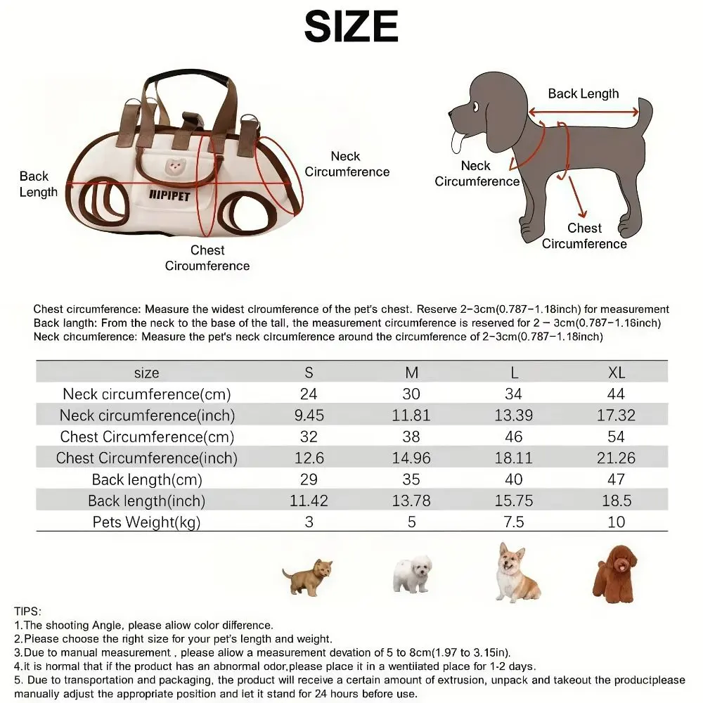Breathable Dog Lift Harness Portable Multi-functional Traction Backpack Crossbody With Handle Pet Strap Pet Carrying Supplies
