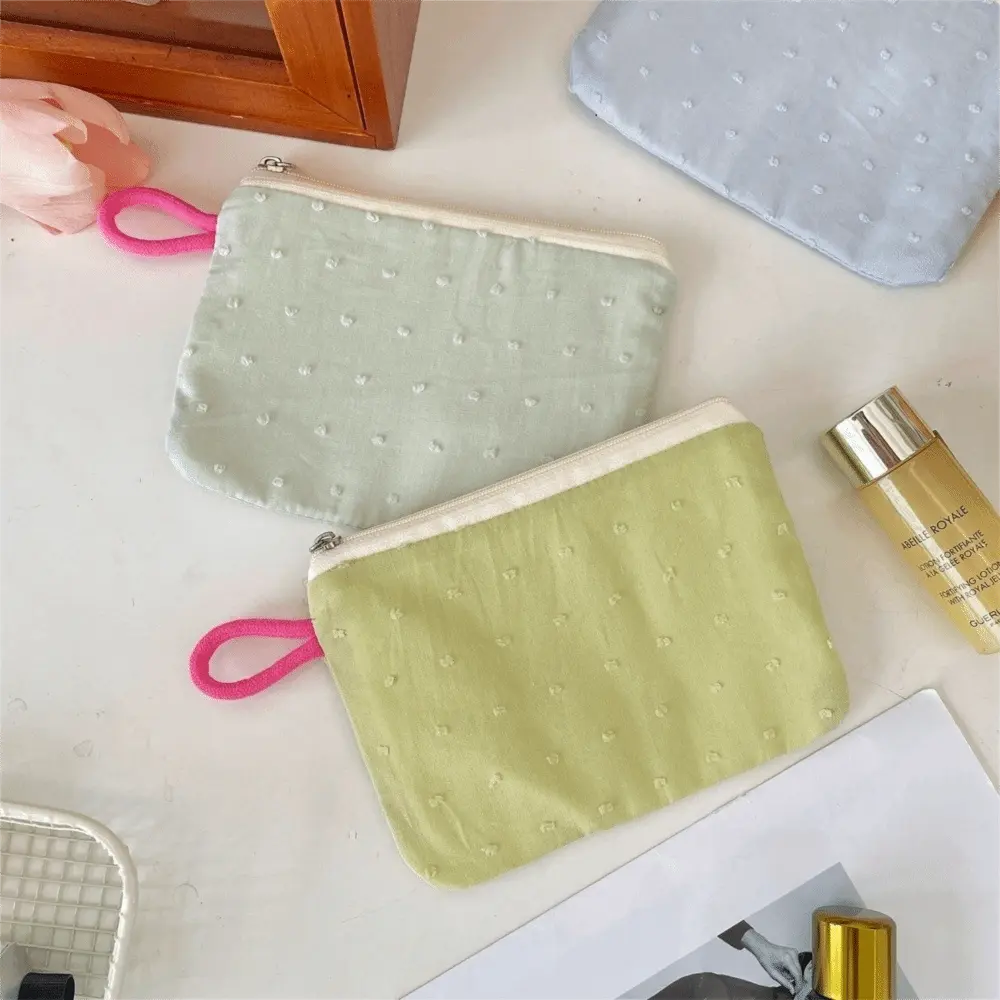 Portable Mini Lipstick Key Cosmetic Bag Zipper Flower Pattern Coin Purse Card Holder for Women Girls
