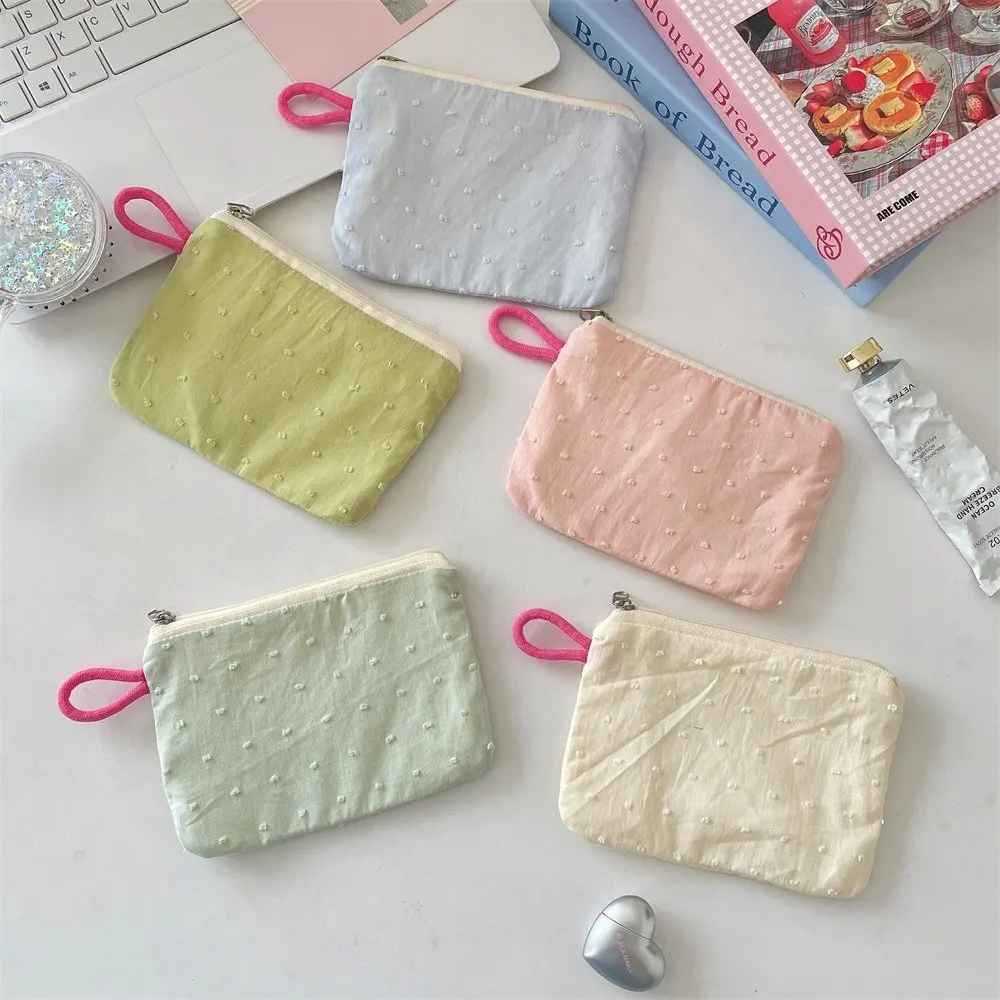 Portable Mini Lipstick Key Cosmetic Bag Zipper Flower Pattern Coin Purse Card Holder for Women Girls