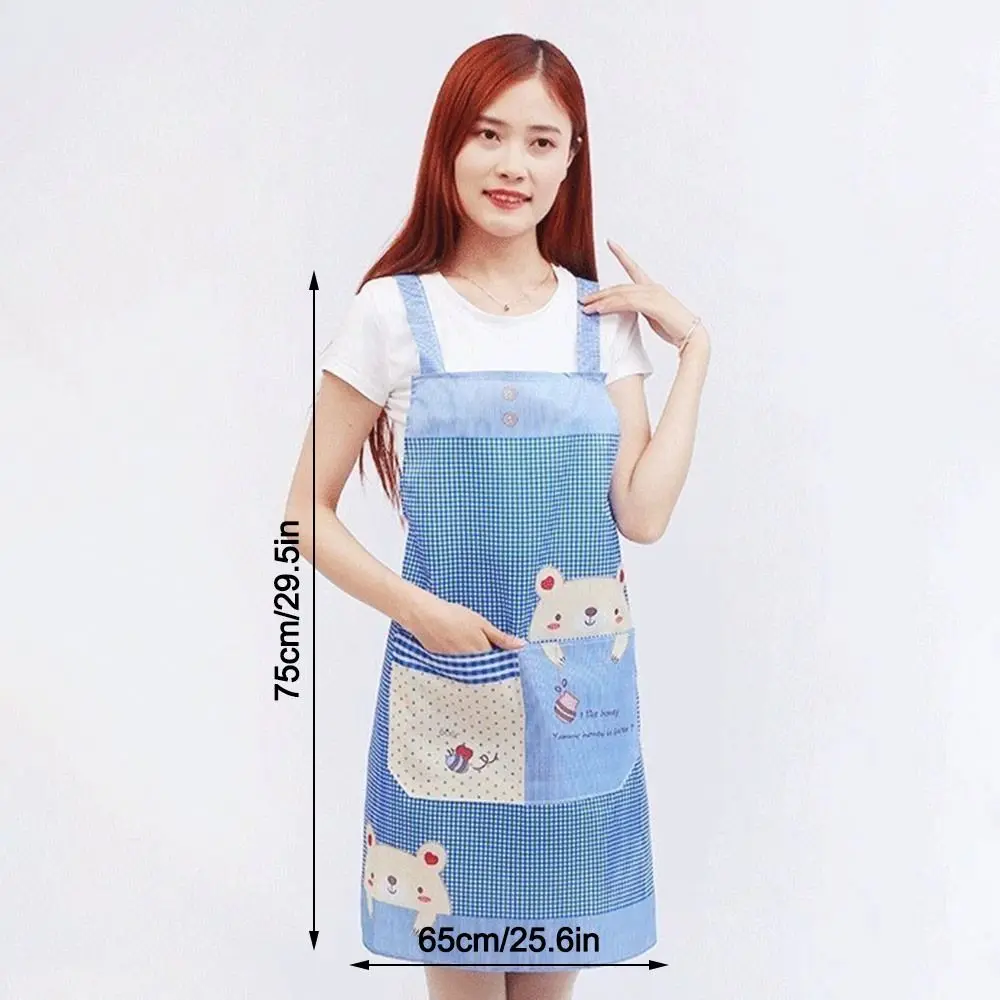 Durable Waterproof Kitchen Apron Pocket Oil-proof Kitchen Smock Sleeveless Cleaning Aprons Household Supplies