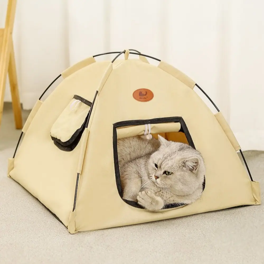 Portable Foldable Pet Cat Tent Large Closed Design Cat House Waterproof Stable Cat Sleep House Indoor Use