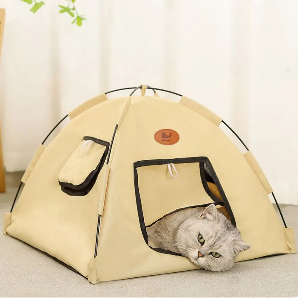 Portable Foldable Pet Cat Tent Large Closed Design Cat House Waterproof Stable Cat Sleep House Indoor Use