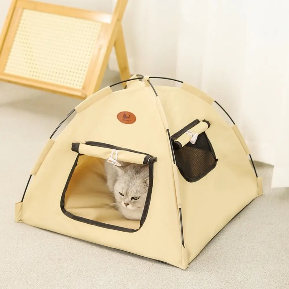 Portable Foldable Pet Cat Tent Large Closed Design Cat House Waterproof Stable Cat Sleep House Indoor Use