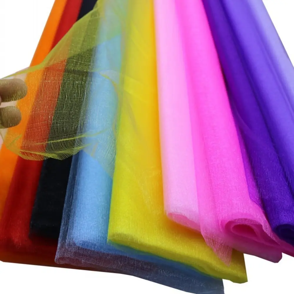 Creative 500*48cm Tulle Roll DIY Gauze Organza Fabric Mesh Fabric Flower Shop Photo Background Cloth Wedding Decor