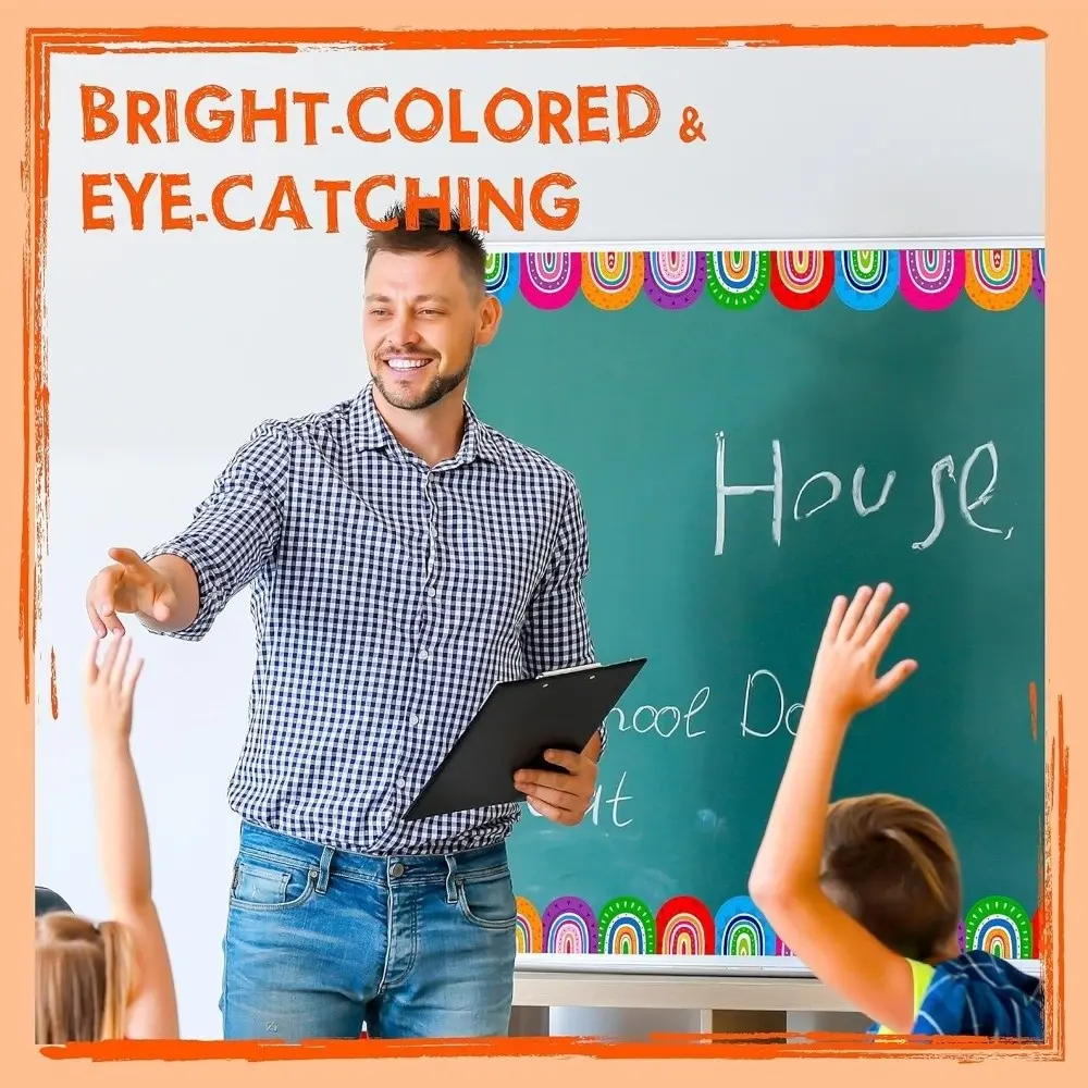 1Roll Creative Self Adhesive Chalkboard Board Border 5.5cm DIY Border Classroom Decors Paper Border Trim Sticker Handmade Crafts
