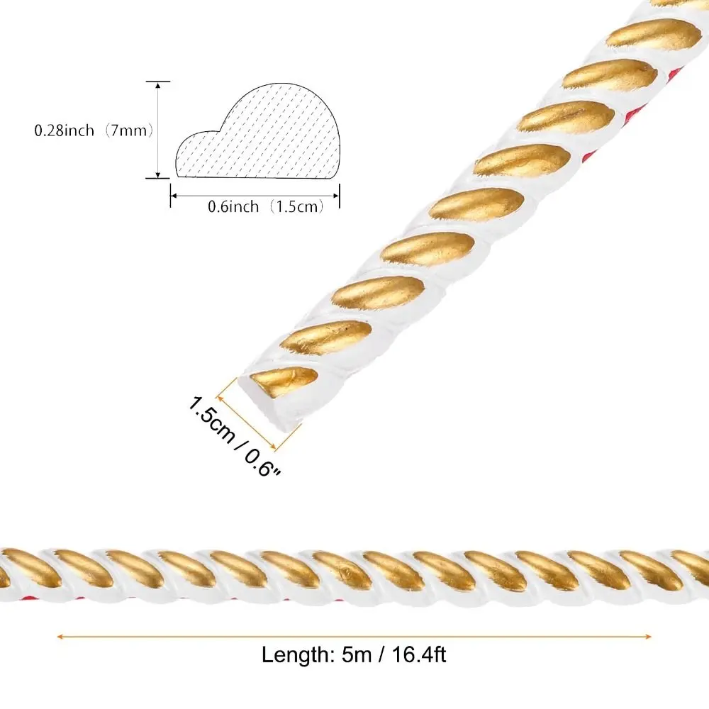 DIY Decoration Paintable Wall Baseboard Flexible Peel and Stick Mirror Frame Self-Adhesive PVC Paneling Strip Wall Edge