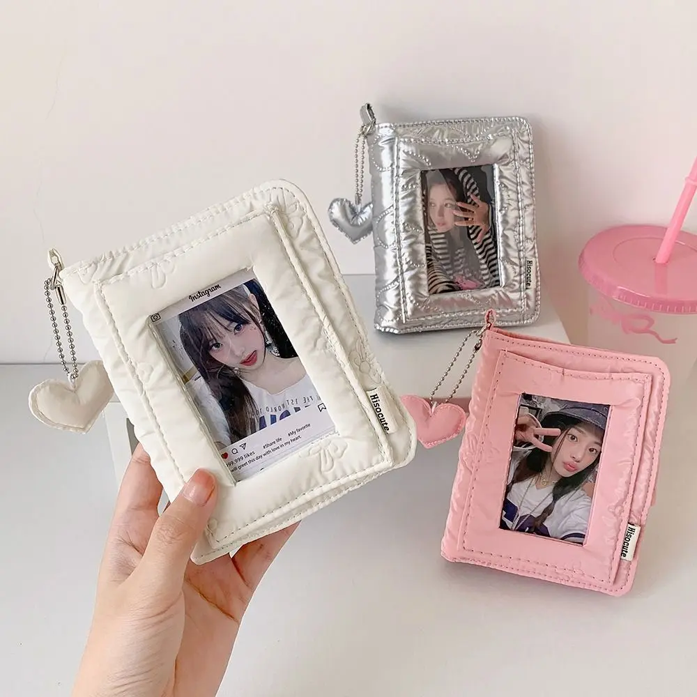Fashion INS Bow Kpop Photo Album 3 Inch with 10Pages Inner Sheets Idol Binder Photo Card Mini Card Collect Book