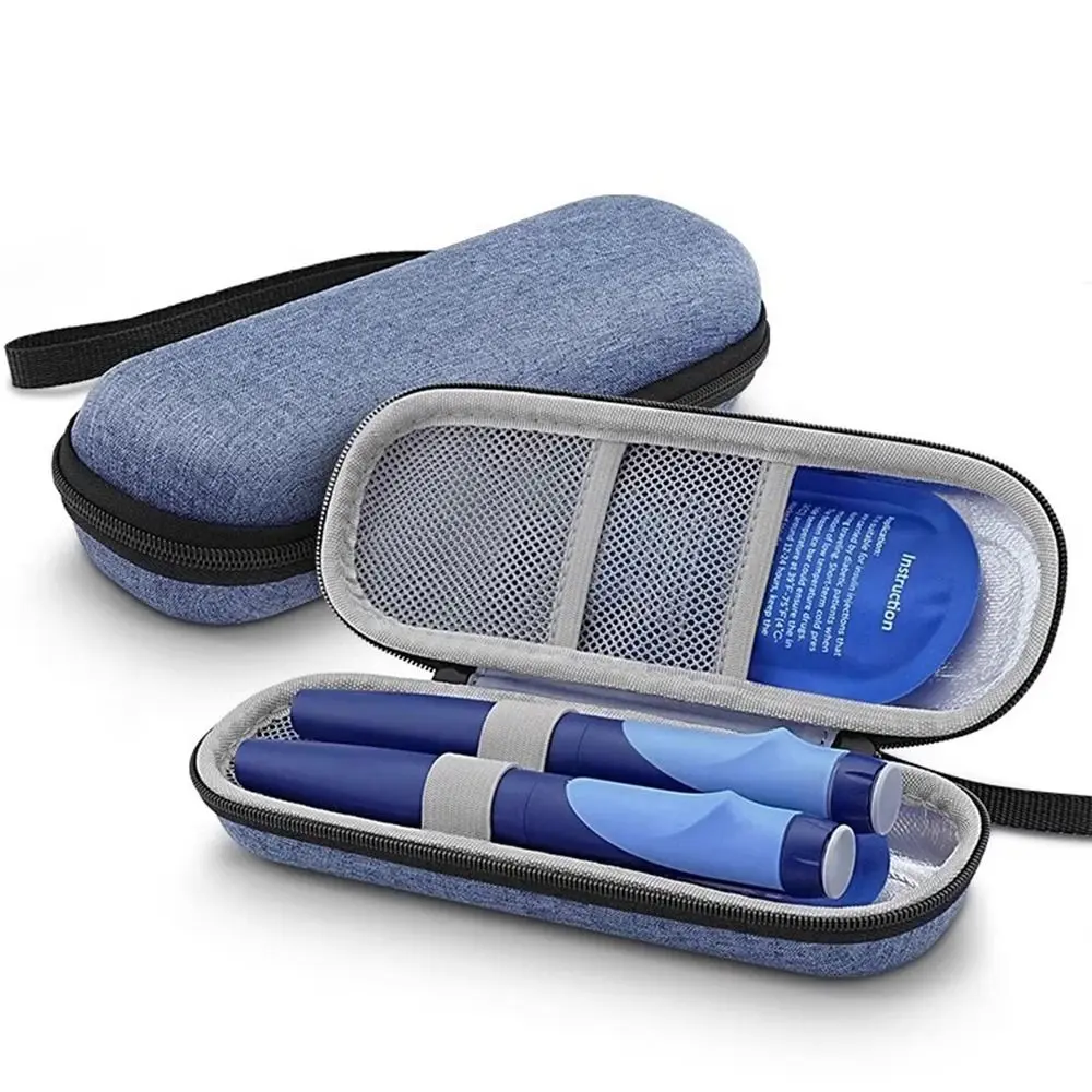 Durable EVA Insulin Cooling Bag Waterproof Thermal Insulated Pocket Pill Protector Glaciated Cold Storage Bag for Diabetics