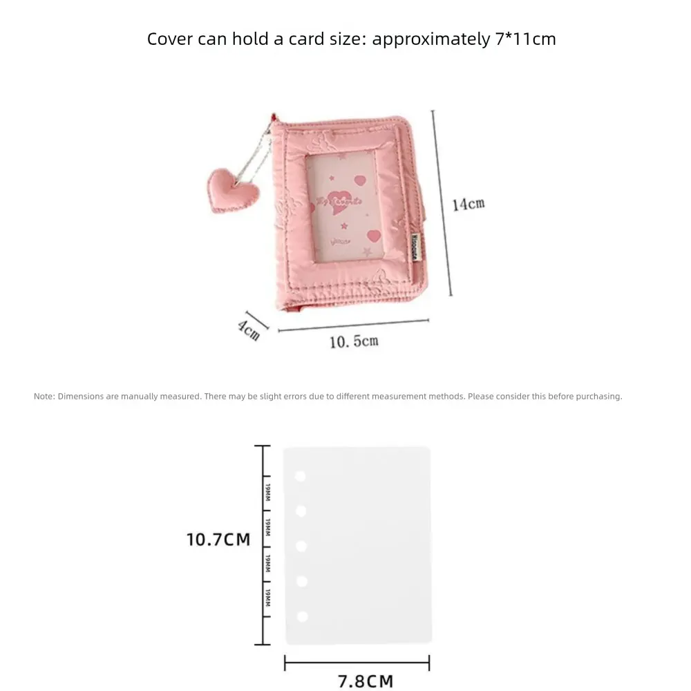 Fashion INS Bow Kpop Photo Album 3 Inch with 10Pages Inner Sheets Idol Binder Photo Card Mini Card Collect Book