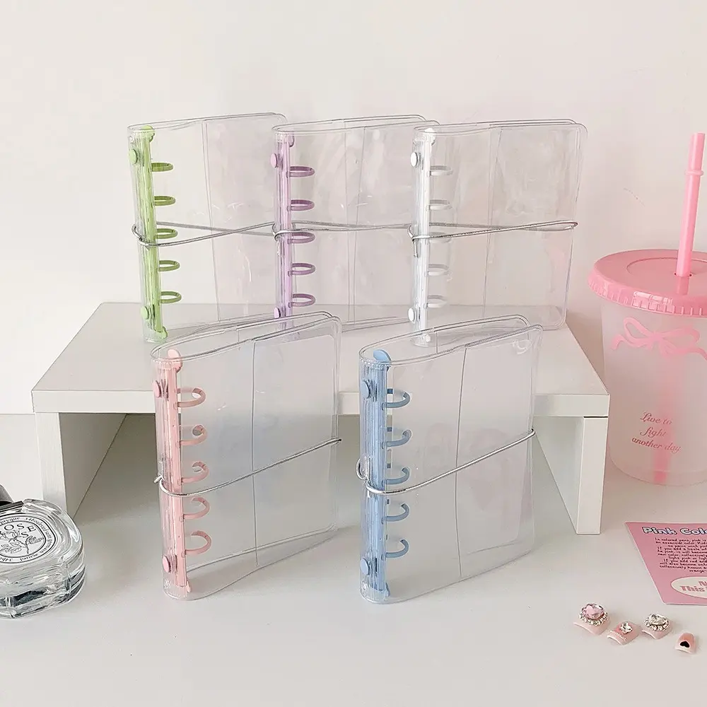 Portable Clear View Transparent Display Album Cover Waterproof PVC Korea Idol Photocard Idol Pictures Storage Loose-Leaf Booklet