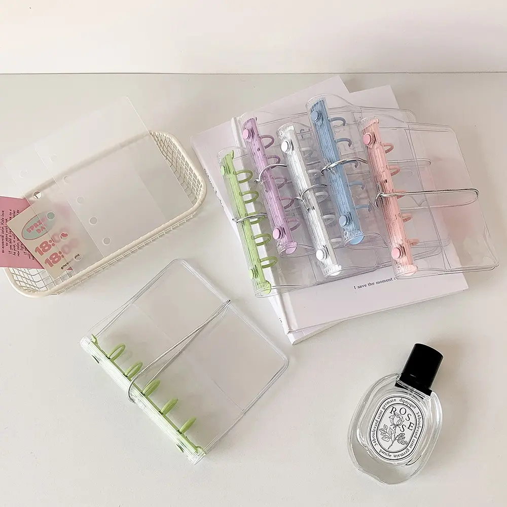 Portable Clear View Transparent Display Album Cover Waterproof PVC Korea Idol Photocard Idol Pictures Storage Loose-Leaf Booklet