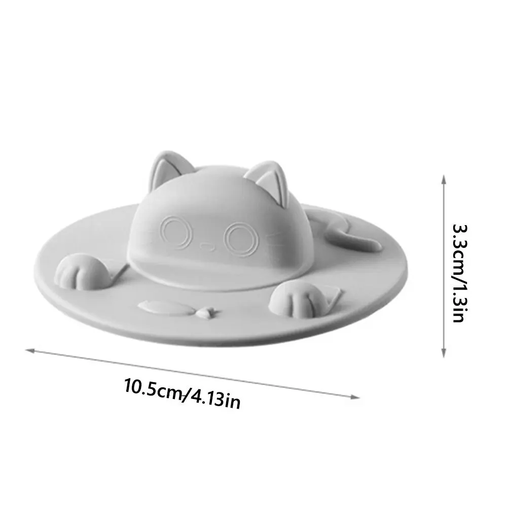 Creative Silicone 3D Cat Cup Lid Multi-Functional Dust Proof Phone Holder Cup Cover Leak Proof Pink Grey Water Cup Lid Mug Cup