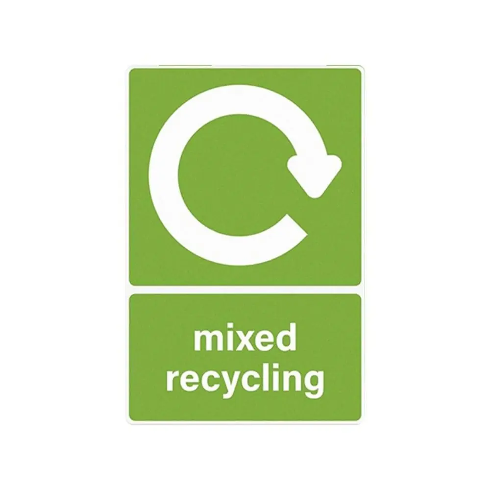10PCS New Weatherproof Trash Bin Stickers Environment Friendly 15x10mm Symbol Stickers Recycle Decals Outdoor