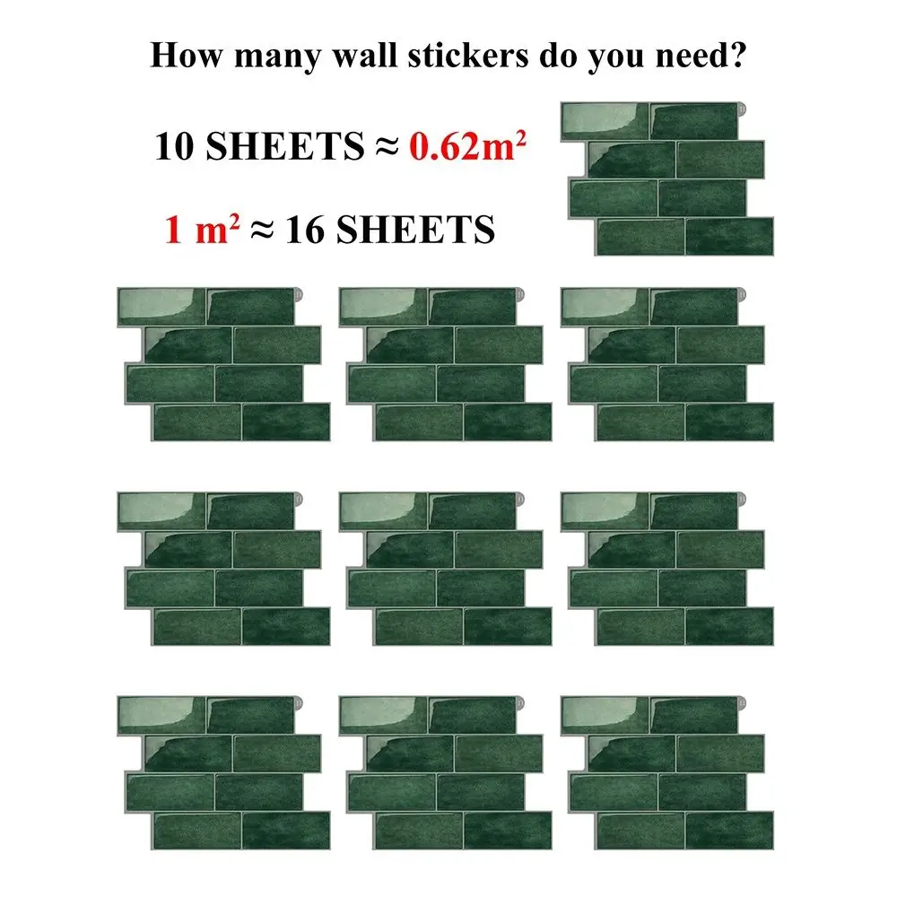 1pcs New Self-adhesive 3D Wall Tile PVC Waterproof Wall Sticker DIY Multifunction Peel and Stick Wallpaper Home Decor