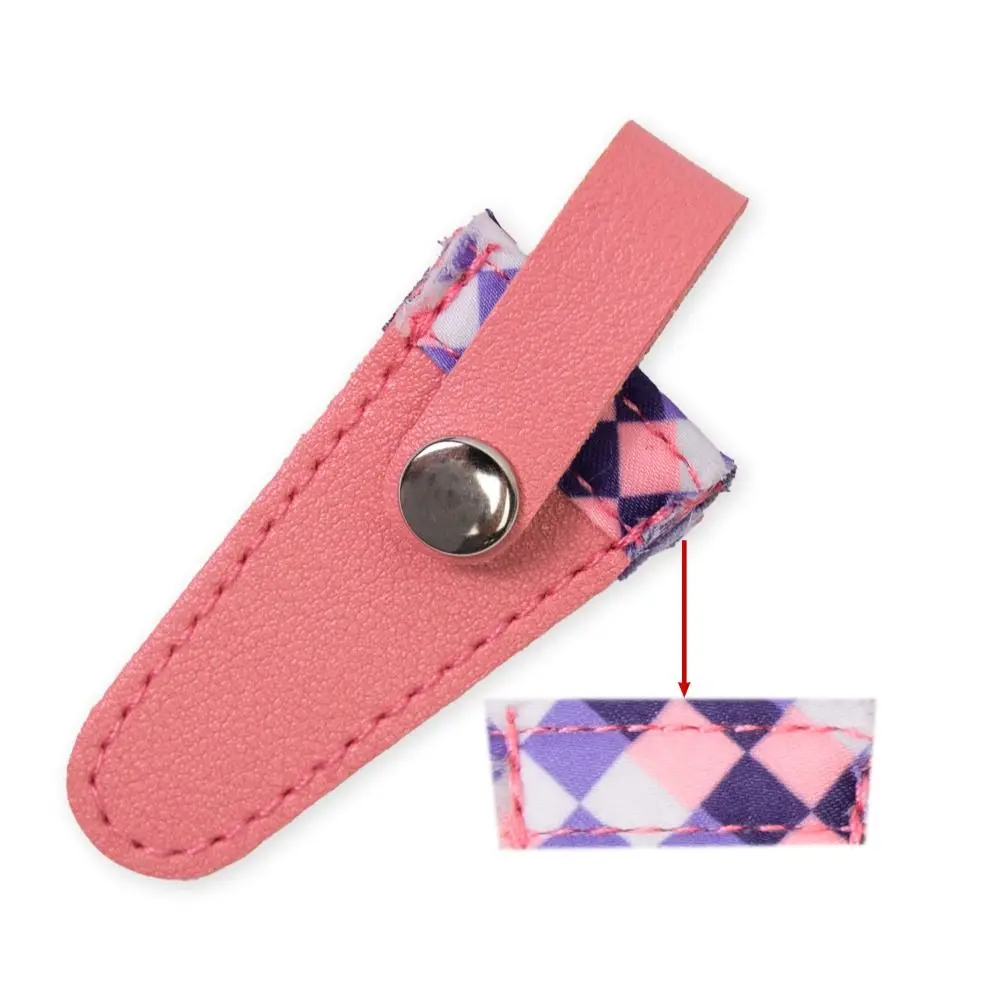DIY Art Embroidery Scissors Storage Case PU Leather Colorful Scissors Sheath Protective Cover Household Scissors Sleeve