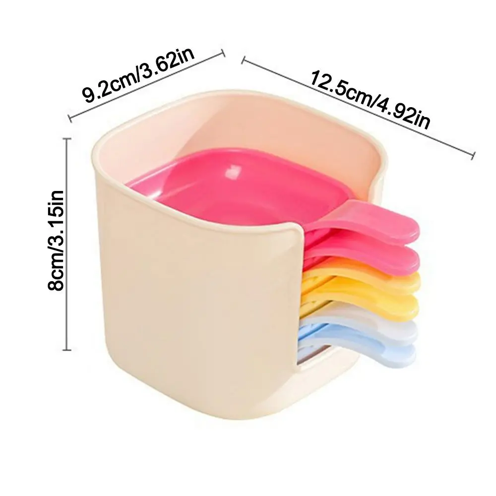 6pcs/set Cute Dopamine Spit Bone Dish Stackable Cartoon Dipping Dish Plate with Handle Snack Plate Table Storage