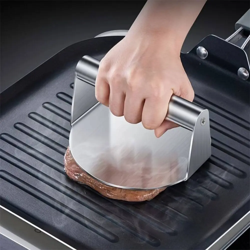 Steak Burger Stainless Steel Smash Burger Press No Rust Round Stainless Steel Grill Press Burger Smasher Griddle Use