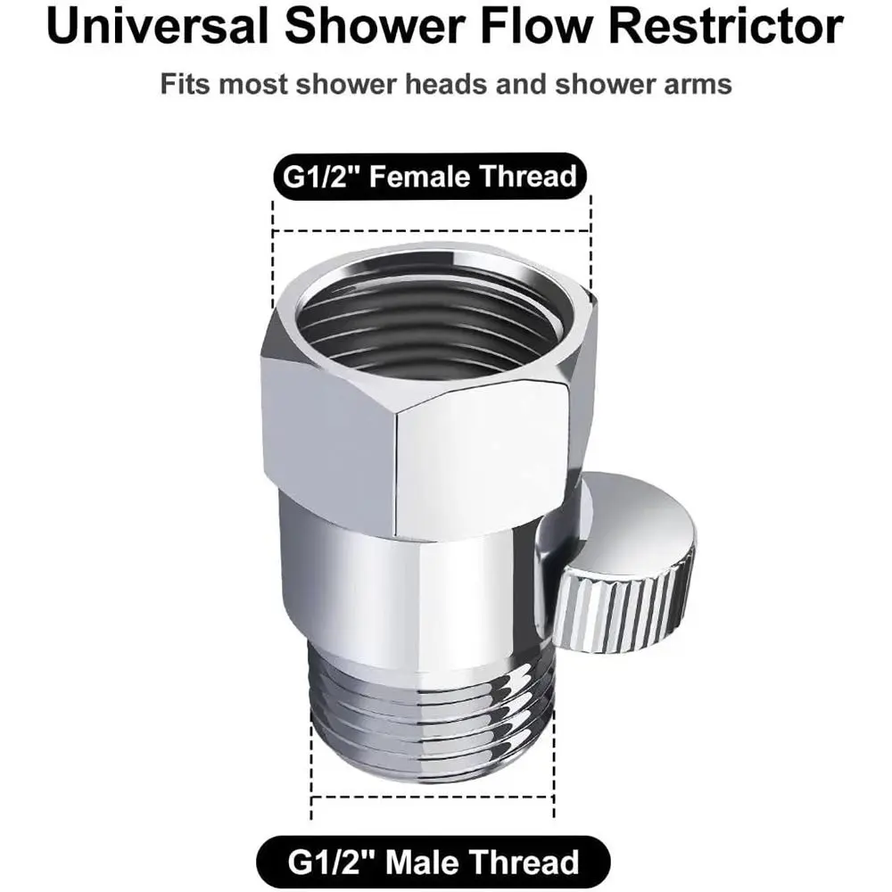 New Brass Shower Flow Control Valve Female Male G1/2 Shower Head Shut Off Valve Quick-opening Diverter Valve Bidet Sprayer