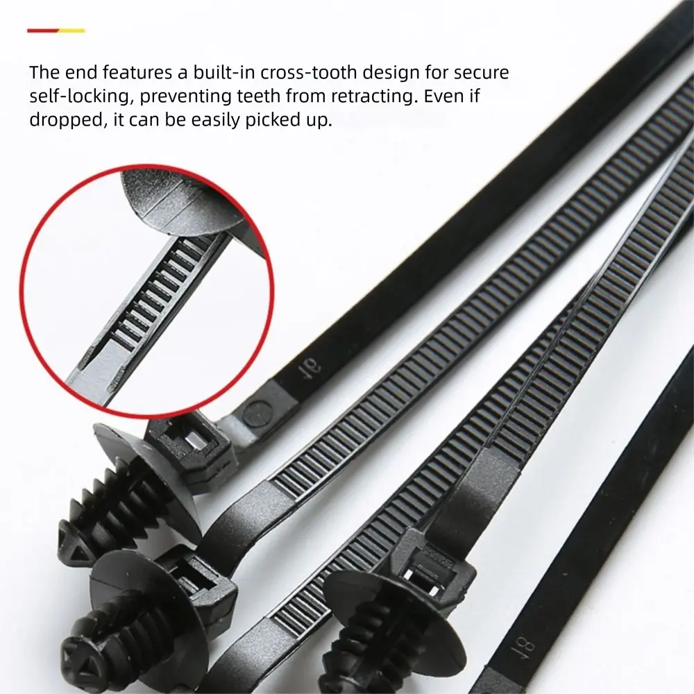 20pcs Self Locking Nylon Cable Ties Fastening Zip Cable Ties Portable Thread Car Nylon Ties Multifunctional Wrap Cable