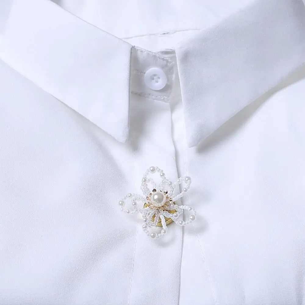 Elegant On Shirt Pearl Button Cover DIY Accessories Alloy Flower Cufflinksble Decor Sewing Buttons for Shirt Dress Decoration