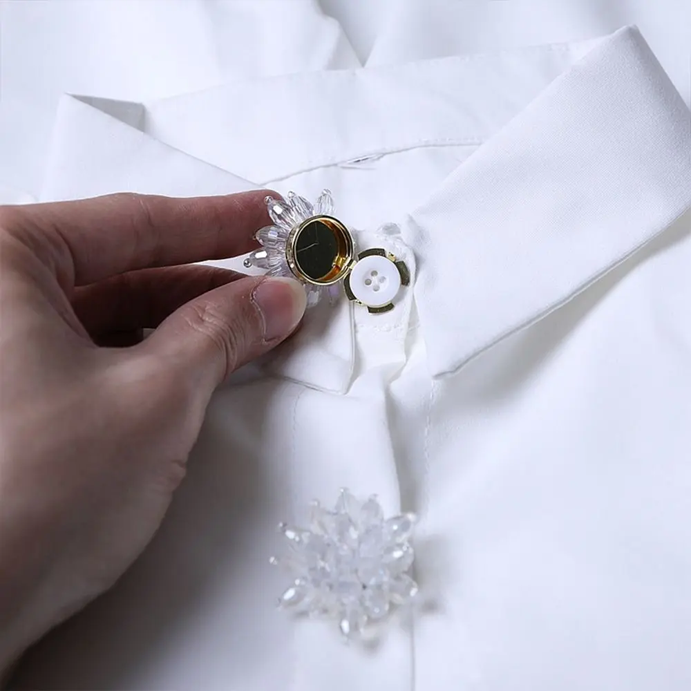 Elegant On Shirt Pearl Button Cover DIY Accessories Alloy Flower Cufflinksble Decor Sewing Buttons for Shirt Dress Decoration