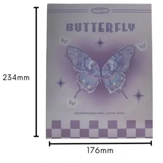 Cute Butterfly Binder Photo Album Loose-leaf Inner Page Kpop Idol Photocard Holder A5 Collect Album Photo Card Supplies